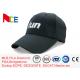 FUN 6 Panels Mens Sports Hats , Relaxed Black Cool Sports Fitted Caps