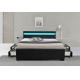 Pu Faux Leather LED Upholstered Bed With Storage Drawer 12 Months Warranty