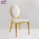 Stainless Steel Gold Small Round Back Wedding Banquet Chair 350Kg Load capacity