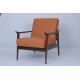 Vintage Hospitality Lounge Chairs Oak Burnt Orange Arm Chair