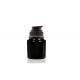50ml 60ml 100ml 120ml Cosmetic Glass Bottles Dark Violet Gloss Black With Plastic Pump