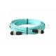 15 Meters MPO MTP Cable OM3 12 Strand Multimode Fiber Optic Cable For QSFP / SR Module