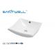 White Color Hand Wash Ceramic Art Basin With Solid Surface Size 420 * 420 * 145mm