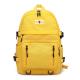 Unisex Yellow Soft Nylon Backpack With Top Handle Zipper Closure