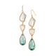 Irregular, long female models alloy crystal earrings gemstone earrings