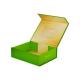 Magnetic Foldable Paper Wig Gift Box Hair Extension Packaging Rectangle Green