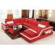 red color PU leather living room furniture modern sofa FA036