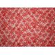 Red 47 Inches DTM Flower Embroidered Lace Fabric With African Cord Lace By Azo Free