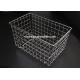 Customized 304 Stainless Steel Mesh Basket , Rectangular Metal Storage Basket