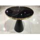 Gold Plated 70cm Stainless Steel Glass Coffee Table