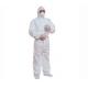 Category 3 Breathable Disposable Coverall Suit Dustproof With Hood / Collar