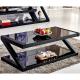 Black Glass Coffee Table Excellent Load - Bearing Capacity For Hotel