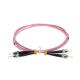 ST-ST Duplex G652D SM LSZH Fiber Patch Cord Pink Color