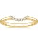 0.15ct 14k Yellow Gold Stackable Rings , Diamond Stacking Rings 2mm 1.5mm Stone Size
