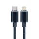 3A Braided A to M to C to L Charging Cable for Mobile Phone Charging Black/White/Purple