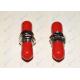 Simplex ST To ST Fiber Coupler Red Color Outstanding Mechanical Characters