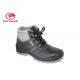 Fashionable Construction Genuine Leather Safety Shoes BK Mesh / Cambrelle Lining 6 Inch