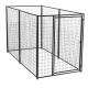 Black Heavy Duty Dog Kennel Run 4ft X 4ft X 6ft Outside Welded Wire Mesh