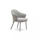 Leisure Series 80cm Upholstered Dining Room Chairs Modern Grey Fabric