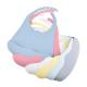 Silicone Newborn Waterproof Bibs Child Infant Feeding Bib Set Grey