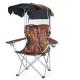 Oversized Camping Chair with Shade Canopy, Folding Lawn Chairs Cup Holders, Camping Lounge Chair for Hiking Travel