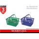 Personal Hand Held Plastic Shopping Baskets 26L / Small Shopping Hand Baskets
