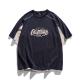 Printing Logo Cotton Washed Vintage Oversized Graphic Tees Crewneck Cool
