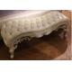 Classical Luxury French Bed Bench , Small Upholstered Bench Carved Patterns For Apartment Flat