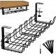 Sturdy Metal Cable Management Under Desk Upgrade Your Wire Management Game with Clamp