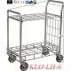 Industrial Warehouse Trolley For Supermarket Zinc Plating With Transparent Powder Coating