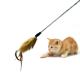 Cute Kitty Teaser Cat Toy , Interactive Cat Toys Feather Stick For Kitten