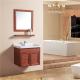 Double Doors Floating Sink Vanity , Wall Mounted Sink Cabinet With Mirror And Shelf