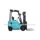 Port / Wharf 3 Wheel Forklift 130mm Free Lift With Adjustable Steering Wheel