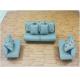 Soft Pottery Mini Sofa With Lively And Nature Architectural Model Furniture