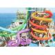 Water Park Spiral Colorful Water Slide Safety Steel Bracket For Aqua Park