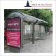 Galvanized 8mm Glass DC24V Bus Stop Waiting Shed