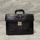 Authentic True Alligator Skin Businessmen Passcode Briefcase Top-handle Bag Genuine Crocodile Leather Male Large Handbag