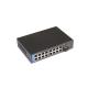 1 Fiber Port 16 RJ45 Fiber Optic Ethernet Media Converter 10/100/1000M Data Rate