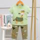 Odor Resistant Soft Giraffe Print Pyjamas / Shorts Set Nightwear For 12 months Children