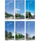 Q235 galvanized single arm round octagonal LED highway street light pole