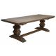Salvaged Wood Trestle Rectangular Extension Dining Table