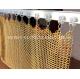 Gold Color Wm Serie Chainmail Ring Mesh Curtain For Architectural Design