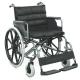 XL 22inch Seat Folding Steel Wheelchair With Detachable Arms 125kg
