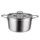 24cm Cookware everyday three layer thickened flat bottom non stick soup pot stainless steel cooking pot with glass cover