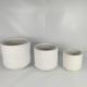 Factory sale high strength durable top quality outdoor garden white round fiberglass clay modern cylinder pot