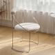 Minimalist Style Velvet Leisure Chair White Office Lounge