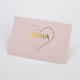 15x10cm Customized Pink Paper Thank You Card With Gold Foil Logo