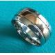 10mm Shiny Center Rose Gold Plating Grooves Dome Cobalt Chrome Wedding Band Ring