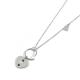 Loop Wedding Classic Stainless Steel Jewelry Set / Silver Plated Jewelry Necklace