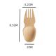 Compostable Bamboo Biodegradable Spork Cutlery Utensils 3.5 Inch